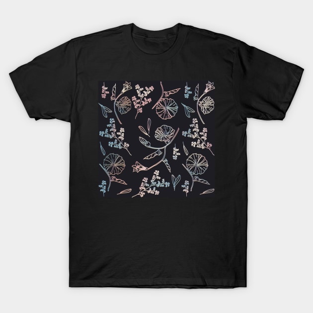 lowkey trans flower pattern T-Shirt by goblinbabe